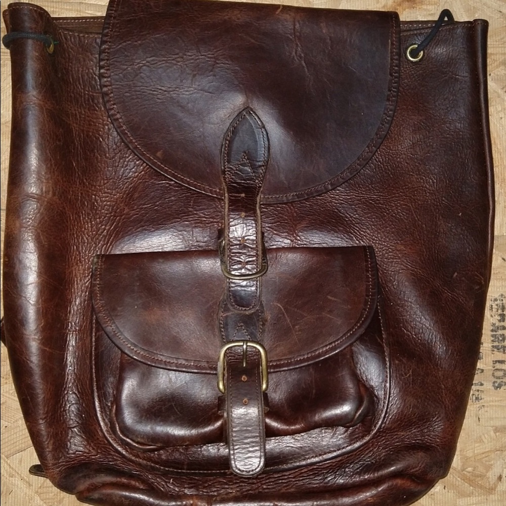 Leather backpack